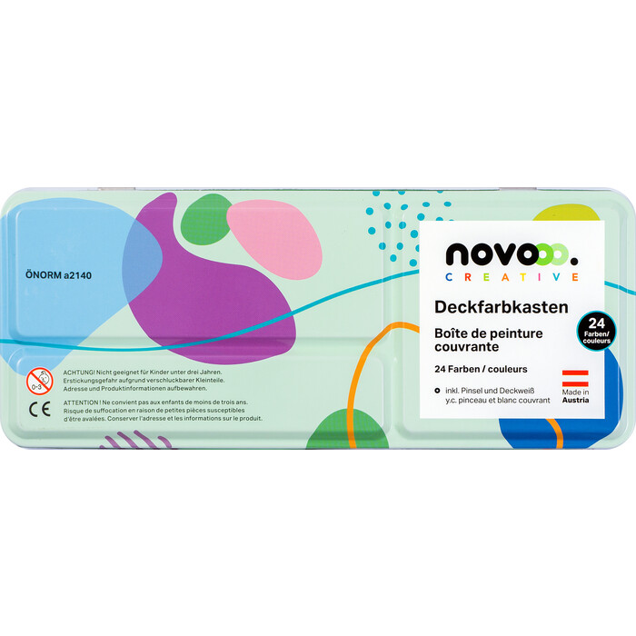 NOVOOO Creative Deckfarbkasten 24er Metalletui