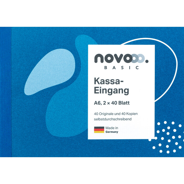 NOVOOO Basic Kassa-Eingang A6 quer 2 x 40 Blatt