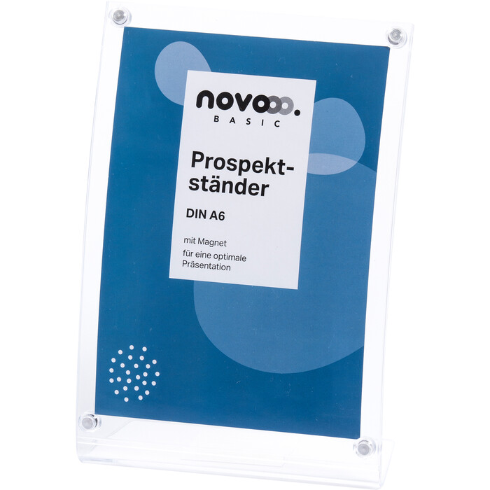 NOVOOO Basic Prospektständer A6 mit Magnet transparent