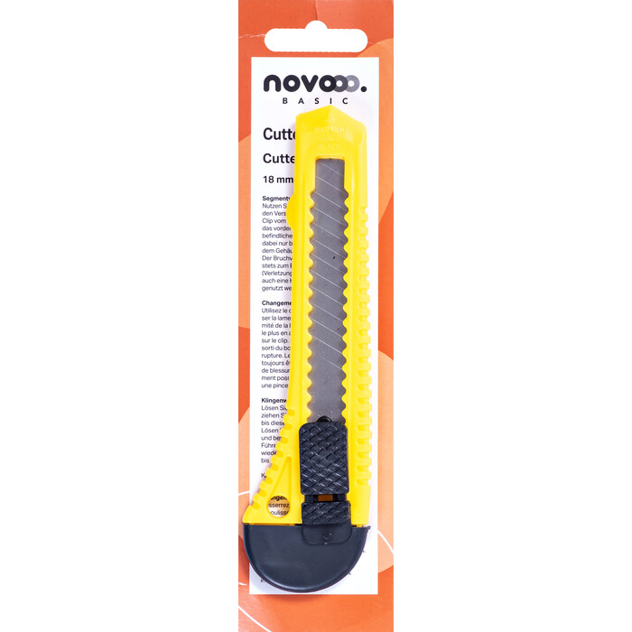 NOVOOO Basic Cuttermesser groß 18 mm 1 Stück farblich sortiert