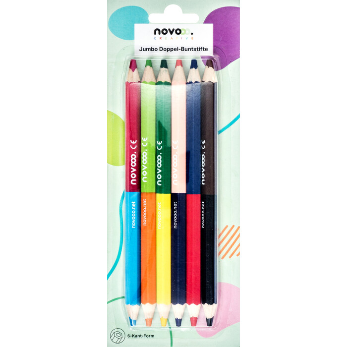 NOVOOO Creative Jumbo Doppel-Buntstifte 6 Stück