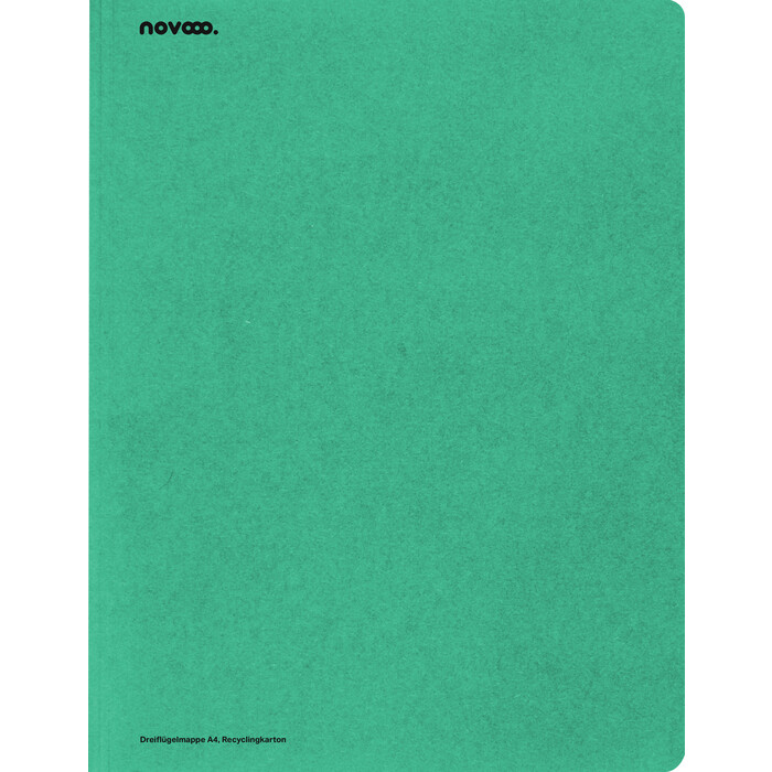 NOVOOO Dreiflügelmappe A4 Recyclingkarton grün