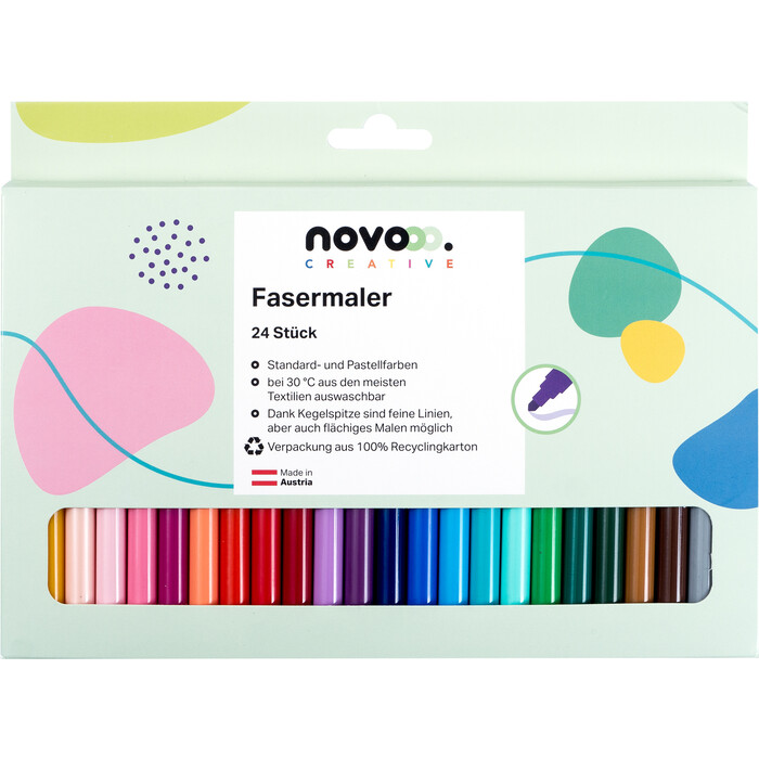NOVOOO Creative Fasermaler 24 Stück mehrere Farben