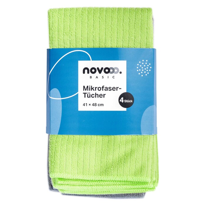 NOVOOO Basic Miktrofasertücher 4 Stück grün