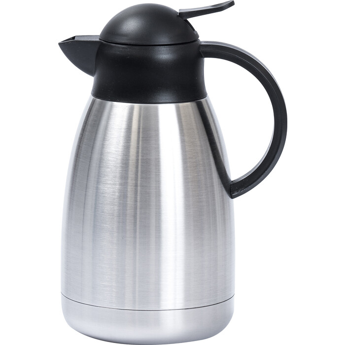 NOVOOO Isolierkanne 1,5 Liter silber/schwarz