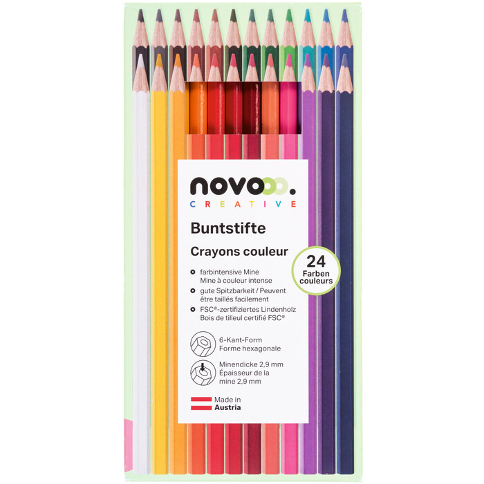 NOVOOO Creative Buntstifte 24 Stück mehrere Farben
