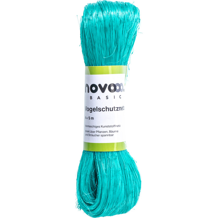 NOVOOO Basic Vogelschutznetz 4 x 5 m grün
