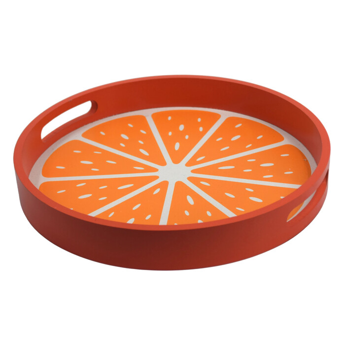 NOVOOO Seasons Summer Tablett mit Griffen 30 x 4 cm orange