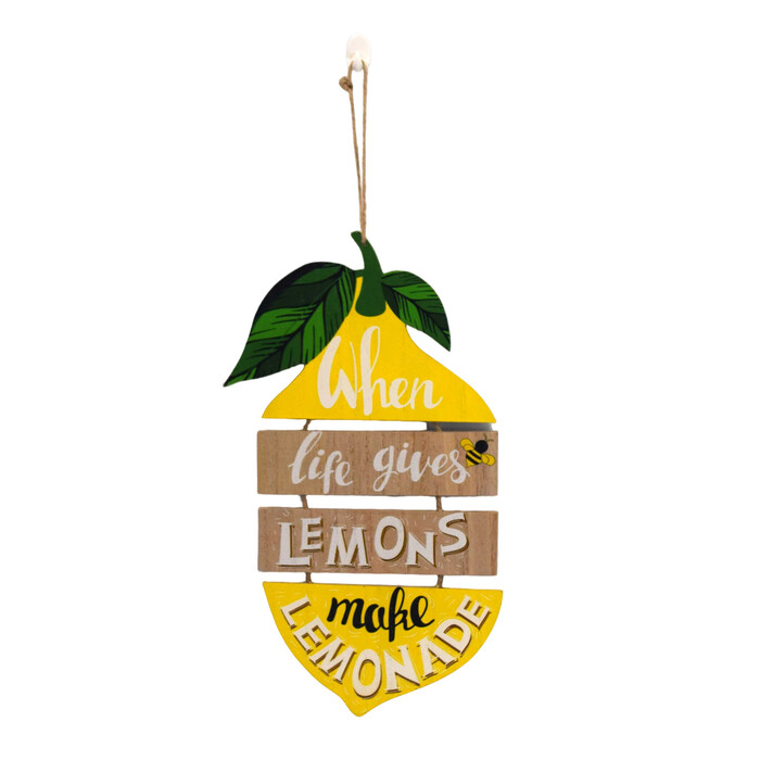 NOVOOO Seasons Summer Hängedeko When life gives you lemons 20 cm