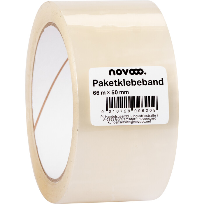 NOVOOO Klebeband 66 m x 50 mm transparent