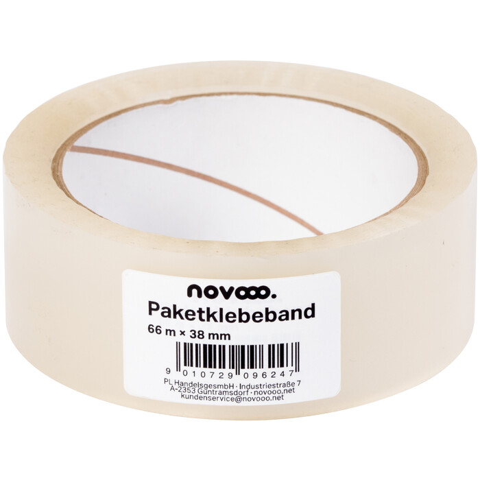 NOVOOO Klebeband 66 m x 38 mm transparent