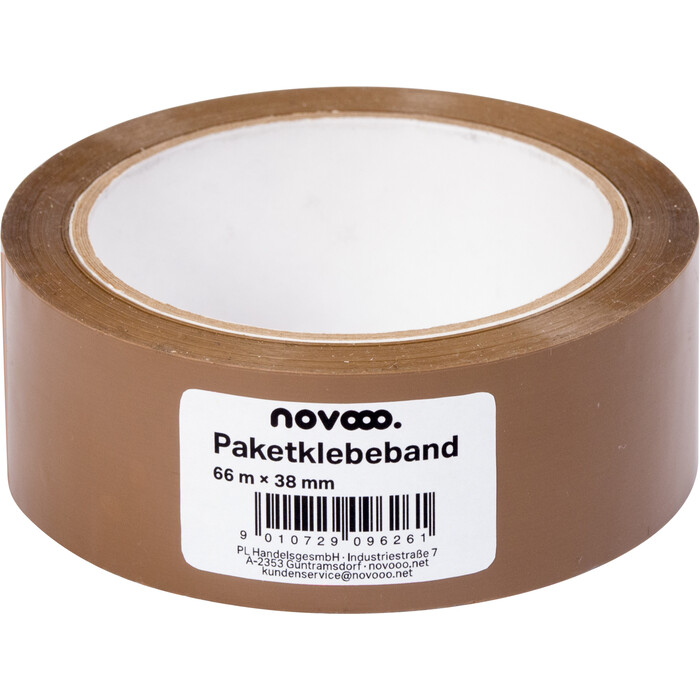NOVOOO Klebeband 66 m x 38 mm braun