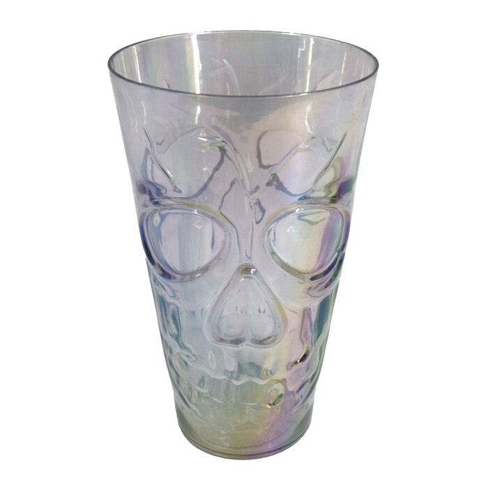 NOVOOO Seasons Trinkbecher Totenkopf irisierend transparent