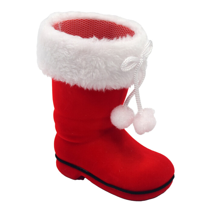 NOVOOO Seasons Nikolo-Stiefel groß 13,5 cm rot/weiß