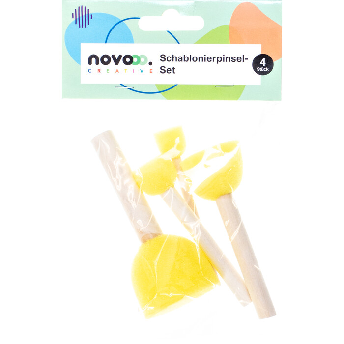 NOVOOO Creative Schablonierpinsel-Set 4 Stück