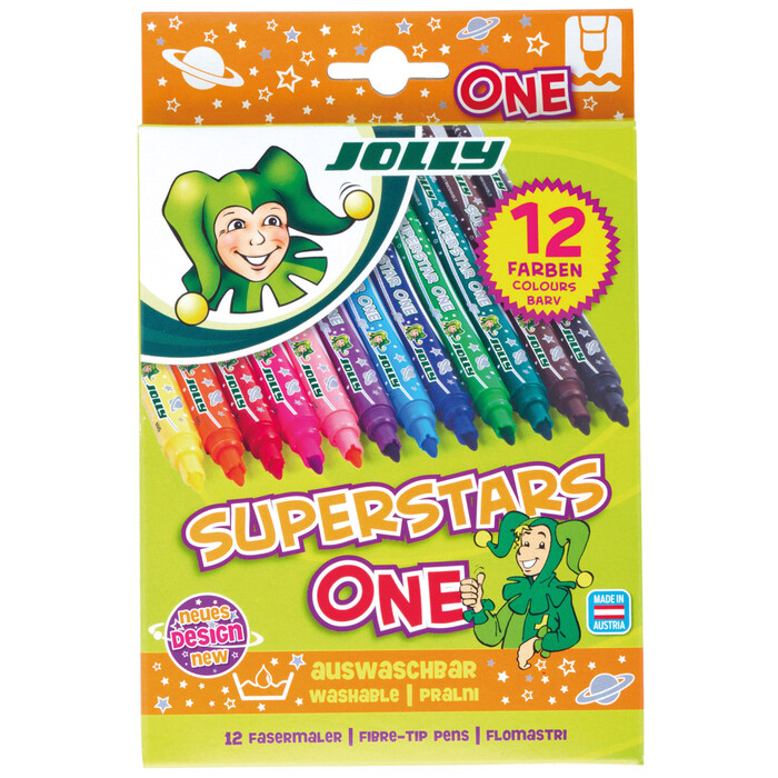 JOLLY Fasermaler Superstars One 12 Stück mehrere Farben