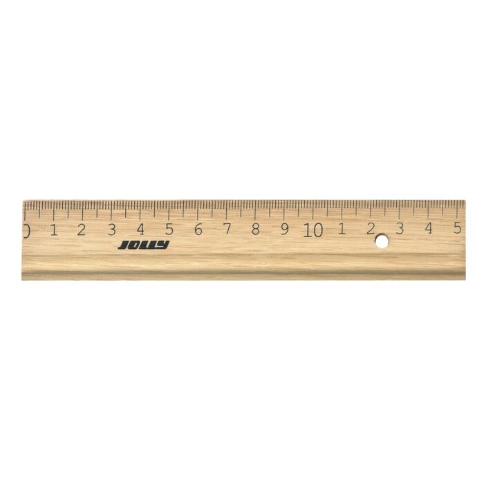JOLLY Holzlineal 15 cm braun
