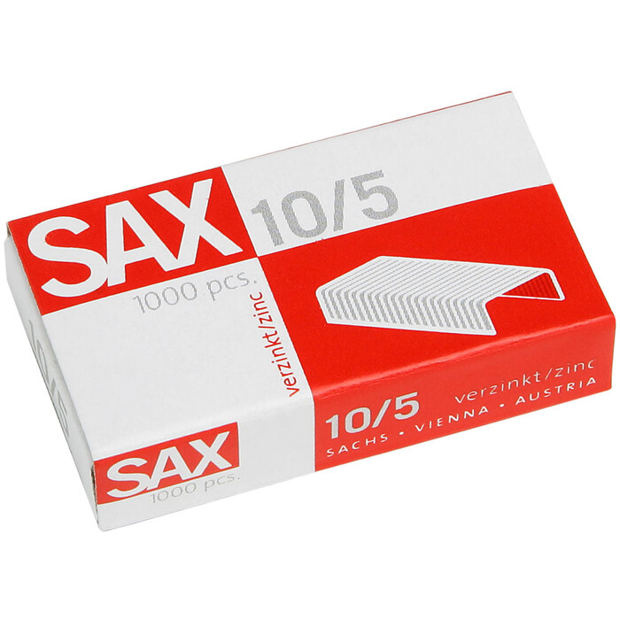 SAX Heftklammern 10/5 aus Zink 1000 Stück