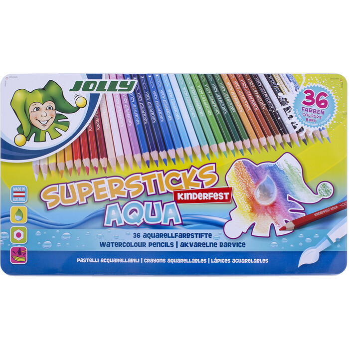 JOLLY Buntstifte Supersticks Aqua 36 Stück im Metalletui