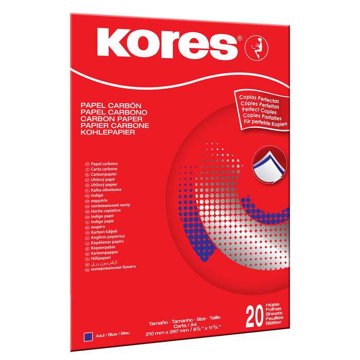 KORES Kohlepapier 20 Blatt blau