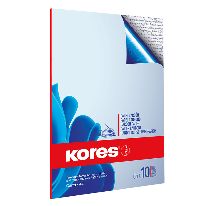 KORES Kohle-Durchschreibpapier A4 10 Blatt blau