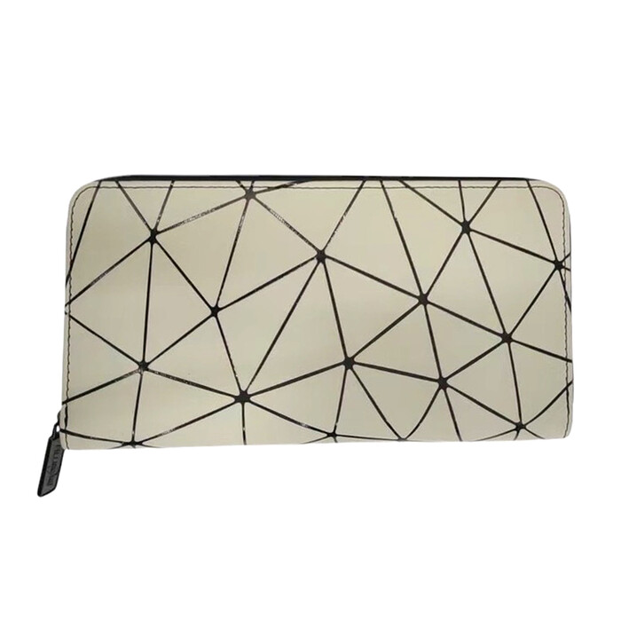 Geldbörse Triangle mit Reißverschluss 20 x 11 x 2,5 cm beige
