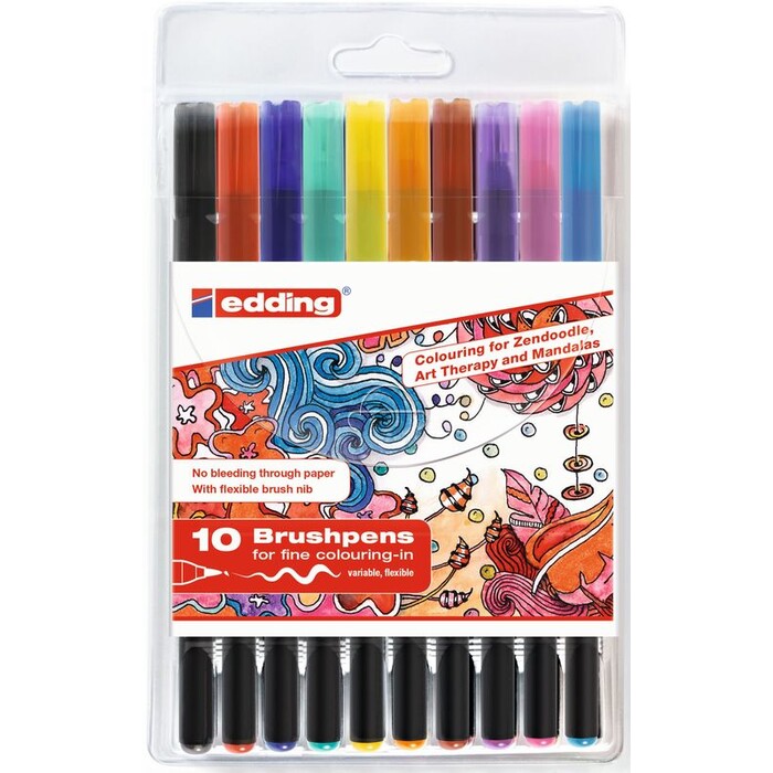 EDDING 1340 10er-Set Brushlettering Starterset mehrfarbig