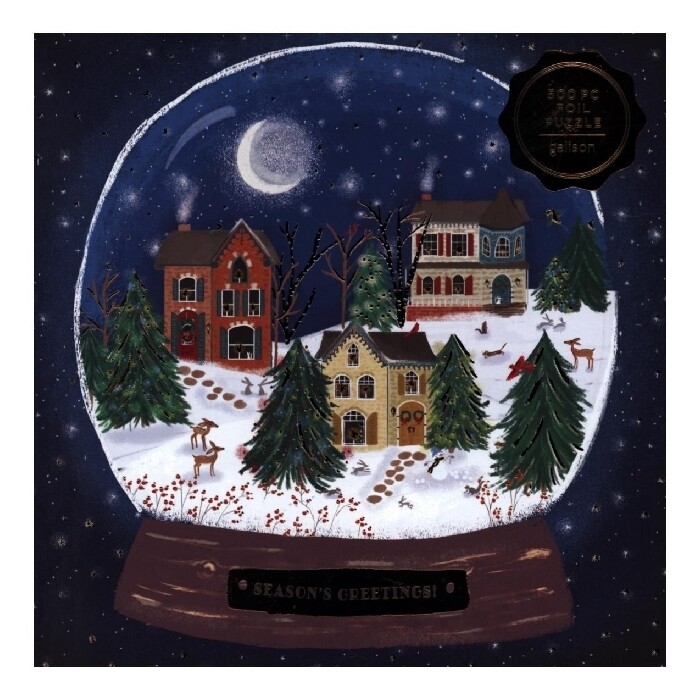 Galison: Winter Snow Globe 500 Piece Puzzle - Brettspiel