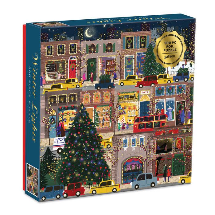 Galison: Winter Lights Foil Puzzle 500 Piece Puzzle - Brettspiel