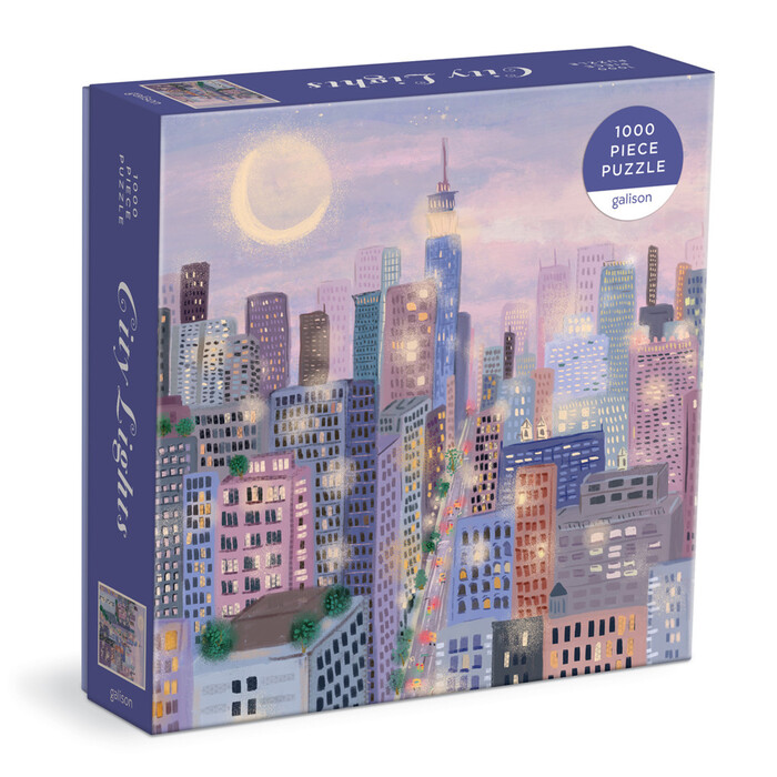 Galison: City Lights 1000 Pc Puzzle In a Square box - Brettspiel