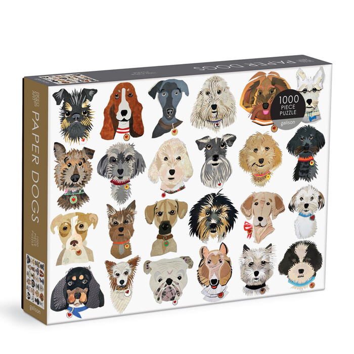Galison: Paper Dogs 1000 Pc Puzzle - Brettspiel