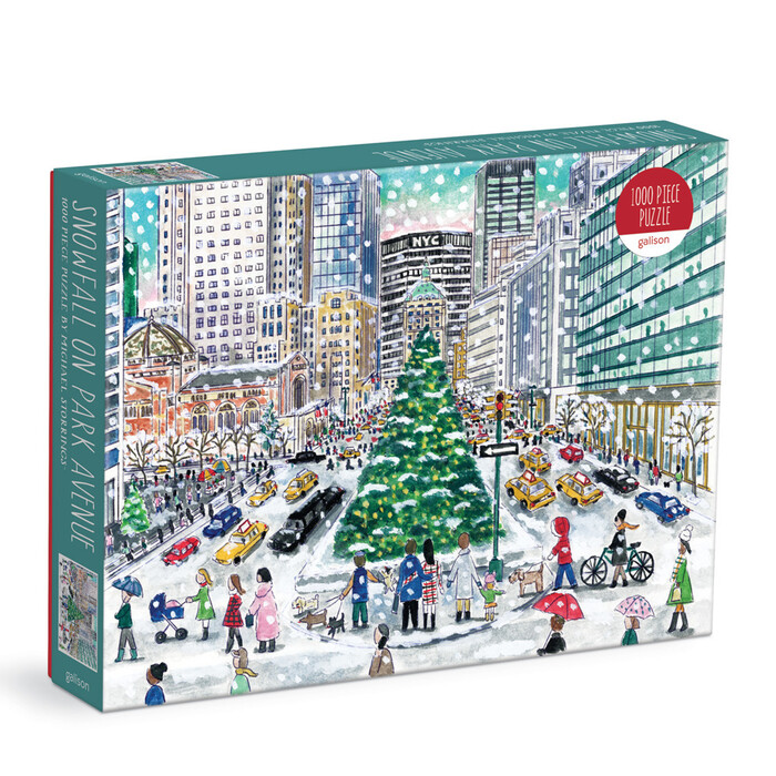 Galison: Michael Storrings Snowfall on Park Avenue 1000 Piece Puzzle - Brettspiel