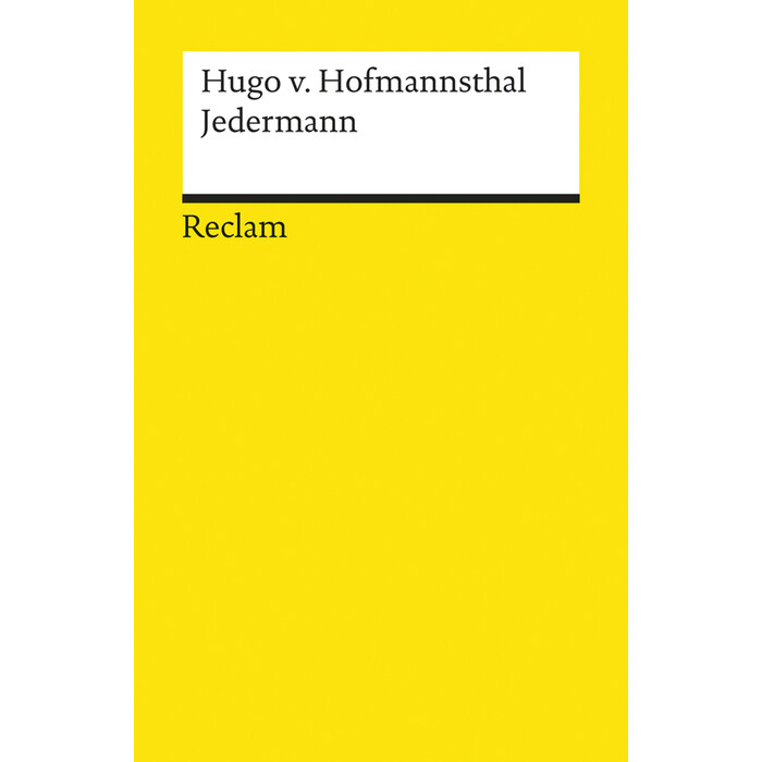 Hugo Hofmannsthal von: Jedermann. Das Spiel vom Sterben des reichen Mannes - Taschenbuch