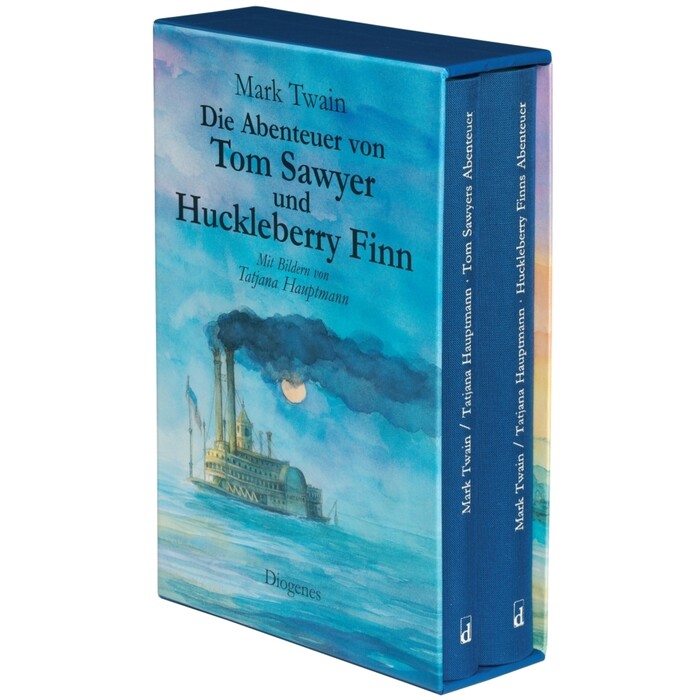 Mark Twain: Die Abenteuer von Tom Sawyer und Huckleberry Finn, 2 Teile - gebunden