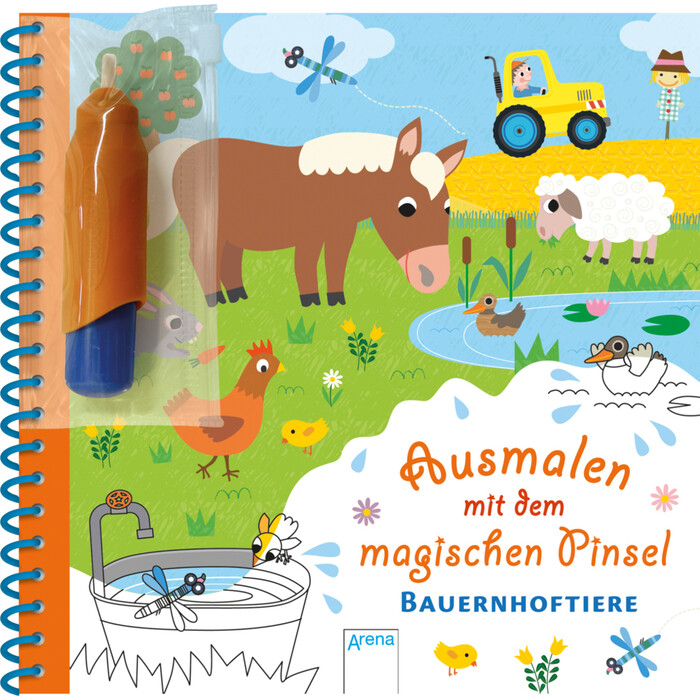 Ausmalen mit dem magischen Pinsel. Bauernhoftiere - Taschenbuch