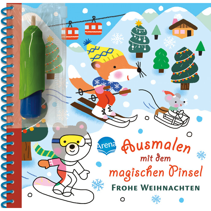 Mélisande Luthringer: Ausmalen mit dem magischen Pinsel. Frohe Weihnachten - Taschenbuch