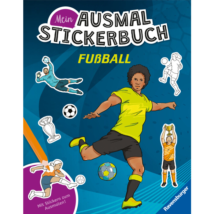 Mein Ausmalstickerbuch - Fußball - Taschenbuch