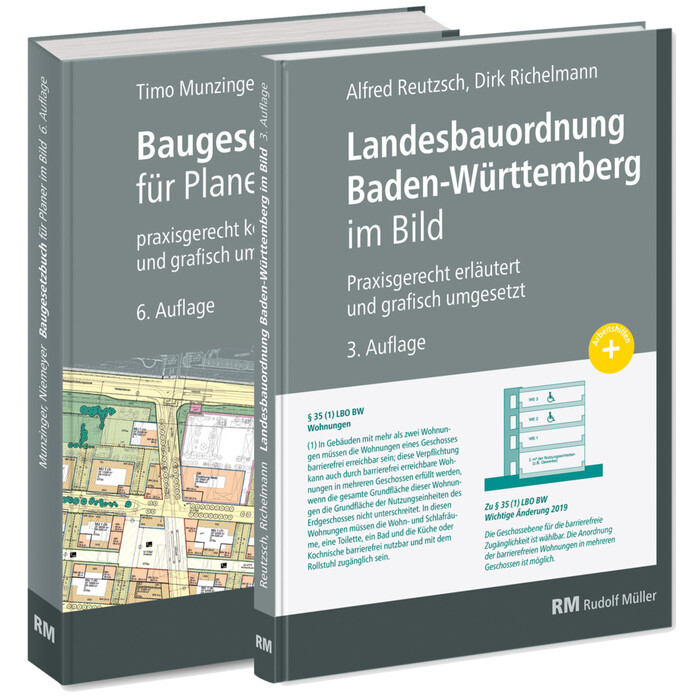Timo Munzinger: Buchpaket: Baugesetzbuch für Planer im Bild & Landesbauordnung Baden-Württemberg im Bild - gebunden