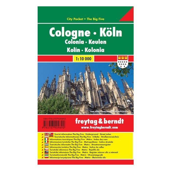 Freytag & Berndt Stadtplan Köln / Cologne / Colonia / Keulen / Kolin / Kolonia