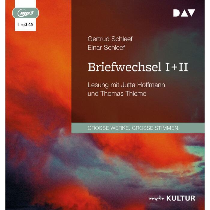 Einar Schleef: Briefwechsel I + II, 1 Audio-CD, 1 MP3 - CD