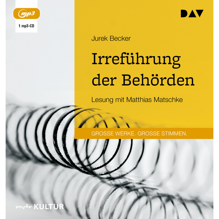 Jurek Becker: Irreführung der Behörden, 1 Audio-CD, 1 MP3 - CD