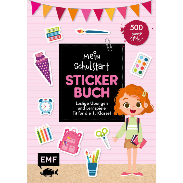 Mein Schulstart Stickerbuch (rosa) - Taschenbuch