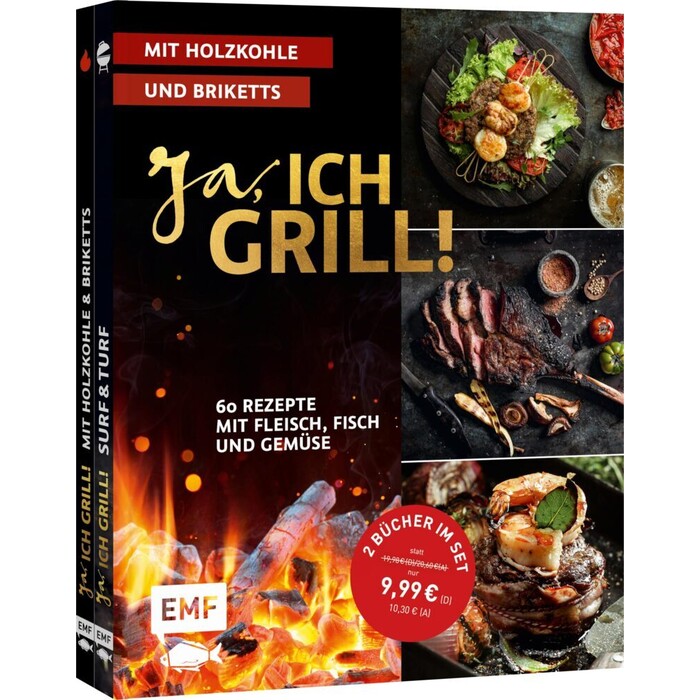 Christoph Brand: Ja, ich grill! - Mit Holzkohle und Briketts: Doppelt gut - 2 Bücher im Set