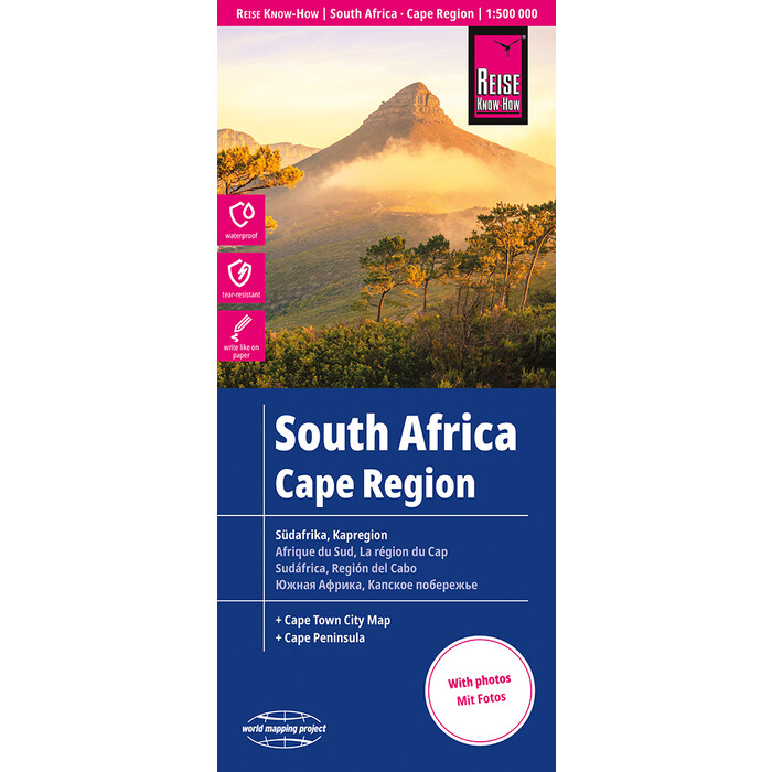 Reise Know-How Landkarte Südafrika Kapregion / South Africa, Cape Region (1:500.000). Afrique du sud, la région du cap. Sudáfrica, región del cabo