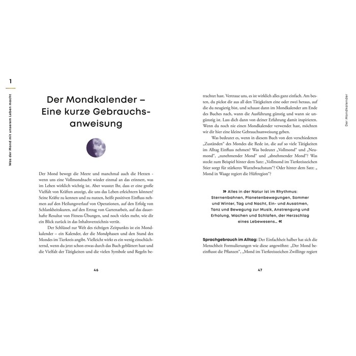 Im Rhythmus von Mond, Natur und Zahl - gebunden