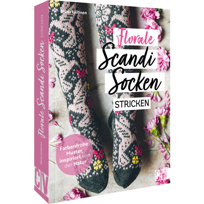Niina Laitinen: Florale Scandi-Socken stricken - gebunden
