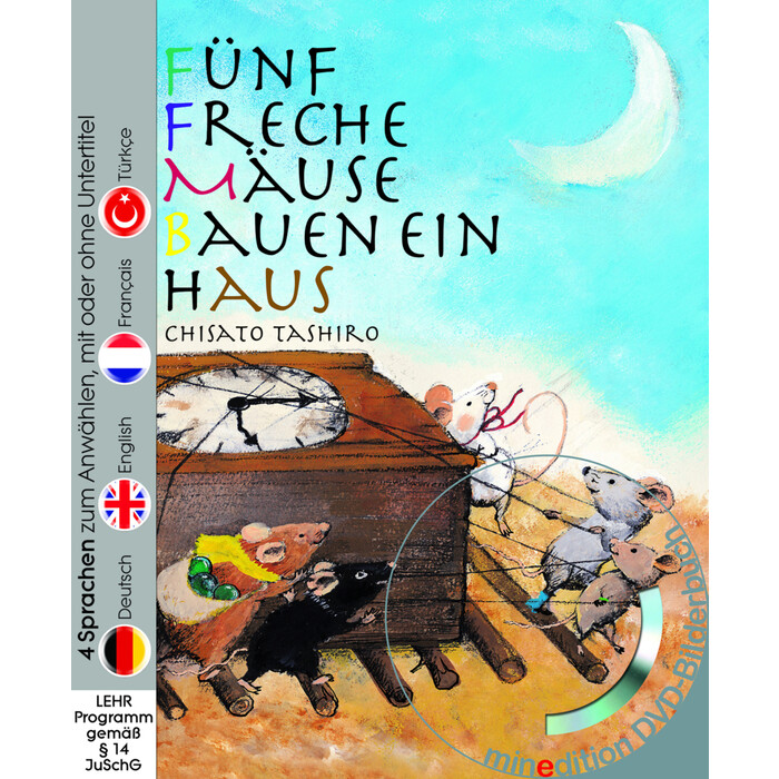 Chisato Tashiro: Fünf freche Mäuse bauen ein Haus (Buch mit DVD) - Taschenbuch