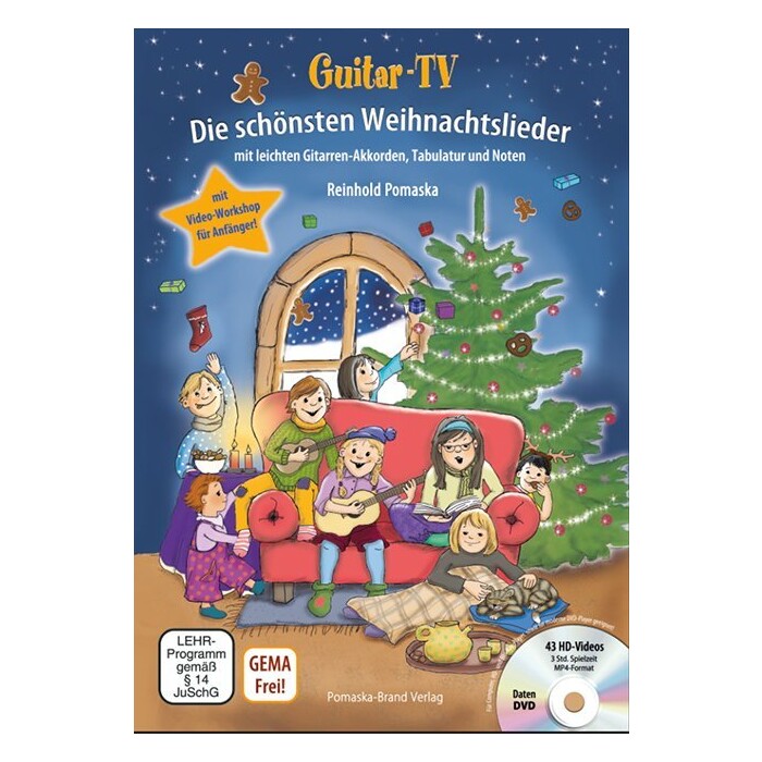 Reinhold Pomaska: Guitar-TV: Die schönsten Weihnachtslieder (mit DVD)