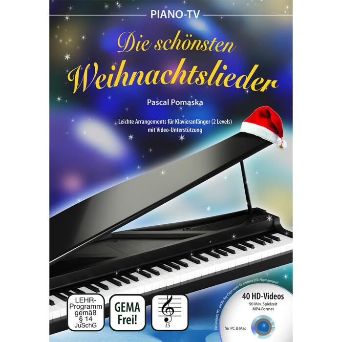 Pascal Pomaska: Piano-TV: Die schönsten Weihnachtslieder (mit DVD)