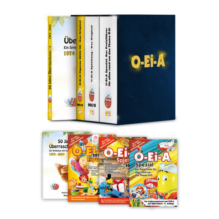 André Feiler: Das O-Ei-A 3er Bundle 2024/25 - Die Jubiläumsausgabe! - O-Ei-A Figuren, O-Ei-A Spielzeug und O-Ei-A Spezial sowie das Buch 50 Jahre...